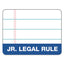 Docket Ruled Perforated Pads, Narrow Rule, 50 White 5 X 8 Sheets, 6/pack