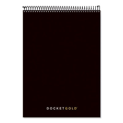 Docket Gold Planner Pad, Project-management Format, Medium/college Rule, Black Cover, 70 White 8.5 X 11.75 Sheets