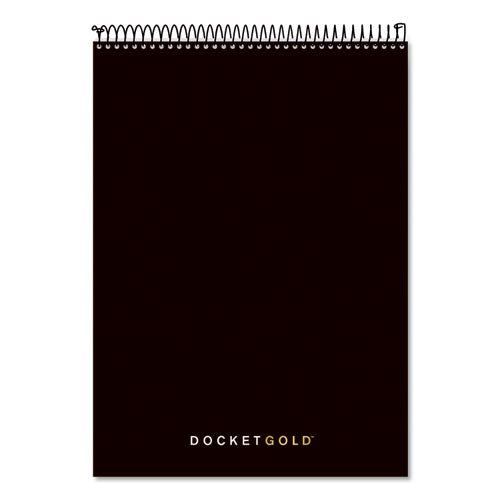 Docket Gold Planner, 1 Subject, Narrow Rule, Black Cover, 8.5 X 6.75, 70 Sheets
