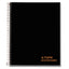 Jen Action Planner, 1 Subject, Narrow Rule, Black Cover, 8.5 X 6.75, 84 Sheets
