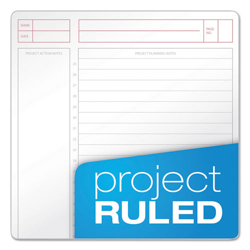Jen Action Planner, 1 Subject, Narrow Rule, Black Cover, 8.5 X 6.75, 84 Sheets