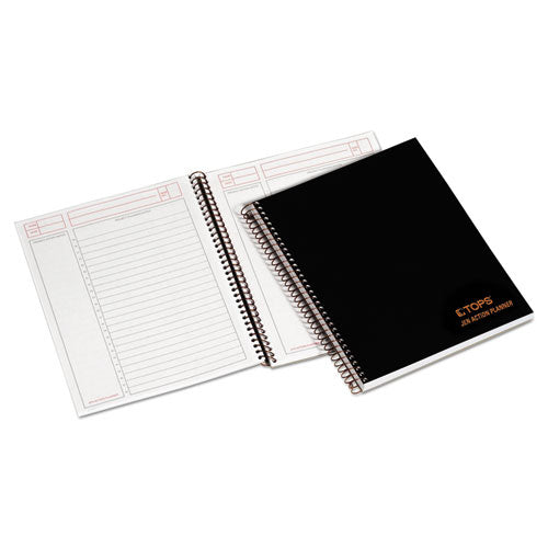 Jen Action Planner, 1 Subject, Narrow Rule, Black Cover, 8.5 X 6.75, 100 Sheets