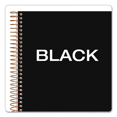 Jen Action Planner, 1 Subject, Narrow Rule, Black Cover, 8.5 X 6.75, 100 Sheets