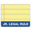 Docket Gold Ruled Perforated Pads, Narrow Rule, 50 Canary-yellow 5 X 8 Sheets, 12/pack