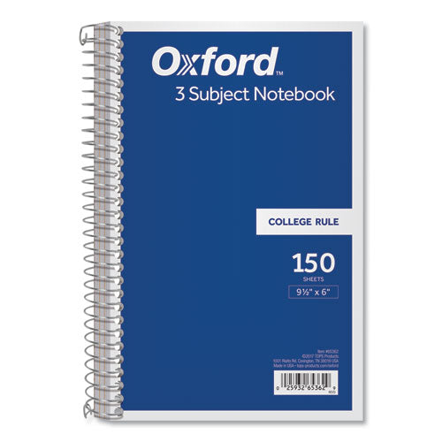 Coil-lock Wirebound Notebooks, 3 Subject, Medium/college Rule, Randomly Assorted Covers, 9.5 X 6, 150 Sheets