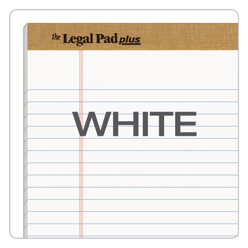 "the Legal Pad" Plus Ruled Perforated Pads With 40 Pt. Back, Wide/legal Rule, 50 White 8.5 X 11.75 Sheets, Dozen