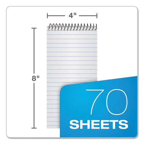 Second Nature Recycled Notepads, Gregg Rule, Randomly Assorted Cover Colors, 70 White 4 X 8 Sheets