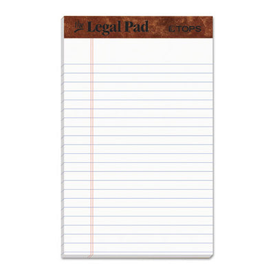 "the Legal Pad" Ruled Perforated Pads, Narrow Rule, 50 White 5 X 8 Sheets, Dozen