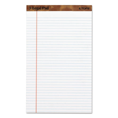 "the Legal Pad" Ruled Perforated Pads, Wide/legal Rule, 50 White 8.5 X 11.75 Sheets