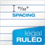"the Legal Pad" Ruled Perforated Pads, Wide/legal Rule, 50 White 8.5 X 11.75 Sheets