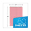 Prism Steno Pads, Gregg Rule, Pink Cover, 80 Pink 6 X 9 Sheets, 4/pack