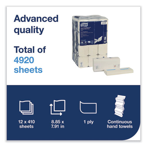 Peakserve Continuous Hand Towel, 7.91 X 8.85, White, 410 Wipes/pack, 12 Packs/carton
