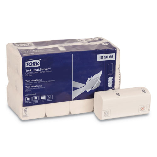 Peakserve Continuous Hand Towel, 7.91 X 8.85, White, 410 Wipes/pack, 12 Packs/carton