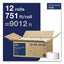 Advanced Mini-jumbo Roll Bath Tissue, Septic Safe, 2-ply, White, 3.48" X 751 Ft, 12 Rolls/carton
