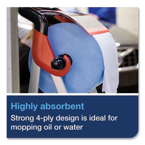 Industrial Paper Wiper, 4-ply, 11 X 15.75, Blue, 375 Wipes/roll, 2 Rolls/carton