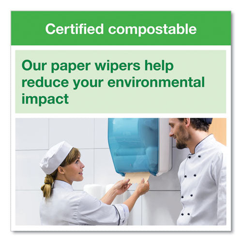 Basic Paper Wiper Roll Towel, 7.68" X 1,150 Ft, Natural, 4 Rolls/carton