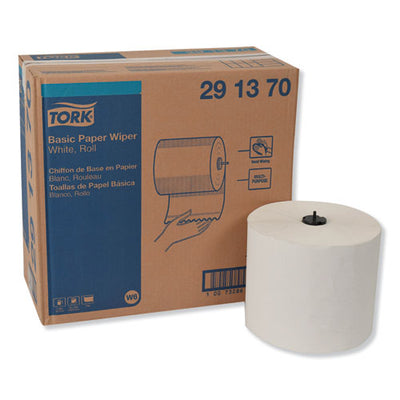 Basic Paper Wiper Roll Towel, 7.68" X 1,150 Ft, White, 4 Rolls/carton
