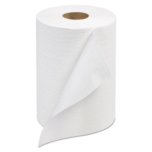 Basic Paper Wiper Roll Towel, 7.68" X 1,150 Ft, White, 4 Rolls/carton