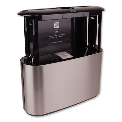 Xpress Countertop Towel Dispenser, 12.68 X 4.56 X 7.92, Stainless Steel/black