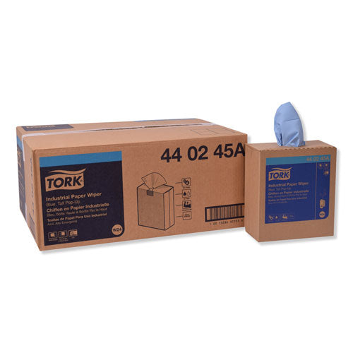 Industrial Paper Wiper, 4-ply, 8.54 X 16.5, Blue, 90 Towels/box, 10 Boxes/carton