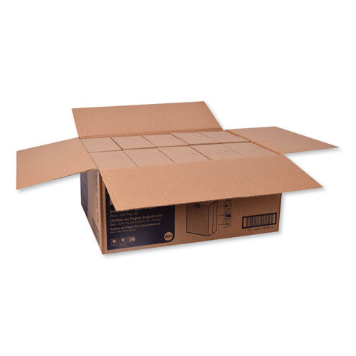 Industrial Paper Wiper, 4-ply, 8.54 X 16.5, Blue, 90 Towels/box, 10 Boxes/carton