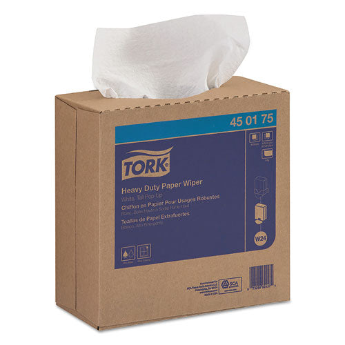 Heavy-duty Paper Wiper, 9.25 X 16.25, White, 90 Wipes/box, 10 Boxes/carton