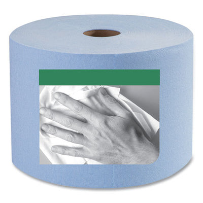 Heavy-duty Paper Wiper, 11.1" X 800 Ft, Blue