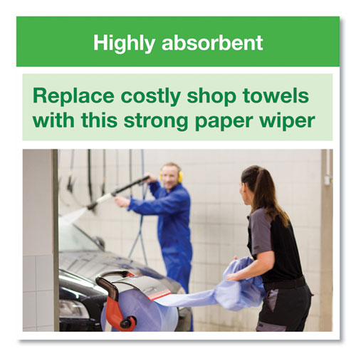 Heavy-duty Paper Wiper, 11.1" X 800 Ft, Blue