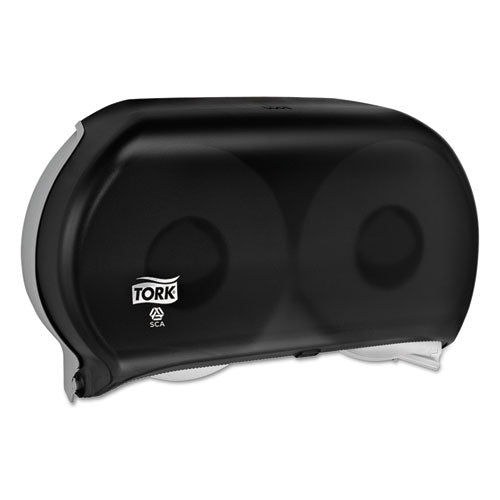 Twin Jumbo Roll Bath Tissue Dispenser, 19.29 X 5.51 X 11.83, Smoke/gray