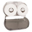 Twin Jumbo Roll Bath Tissue Dispenser, 19.29 X 5.51 X 11.83, Smoke/gray