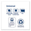 Universal Multifold Hand Towel, 9.13 X 9.5, White, 250/pack,16 Packs/carton