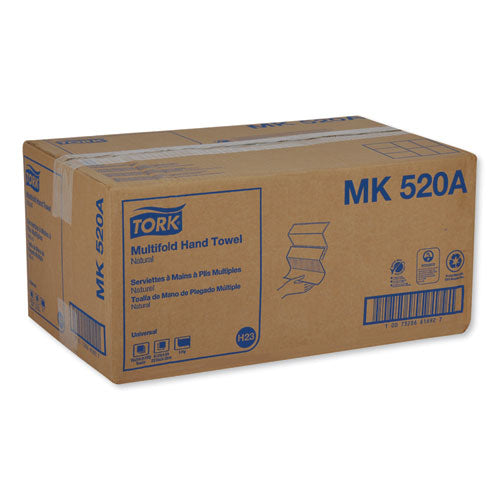 Multifold Hand Towel, 9.13 X 9.5, Natural, 250/pack, 16 Packs/carton