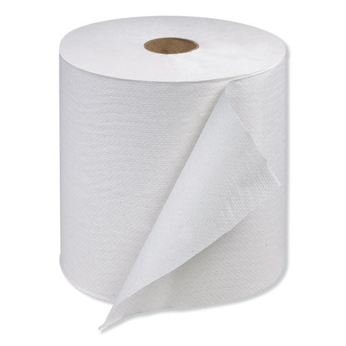 Hardwound Roll Towel, 7.88" X 1,000 Ft, White, 6 Rolls/carton