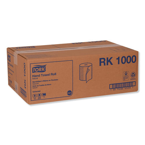 Hardwound Roll Towel, 7.88" X 1,000 Ft, Natural, 6 Rolls/carton