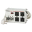 Isobar Surge Protector, 8 Ac Outlets, 12 Ft Cord, 3,840 J, Light Gray