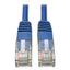 Cat5e 350 Mhz Molded Patch Cable, 10 Ft, Blue