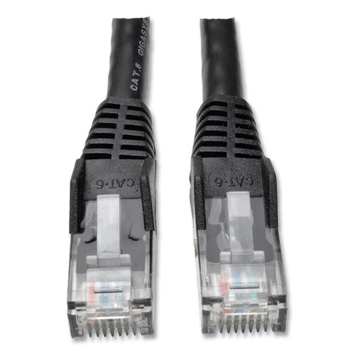 Cat6 Gigabit Snagless Molded Patch Cable, 25 Ft, Black