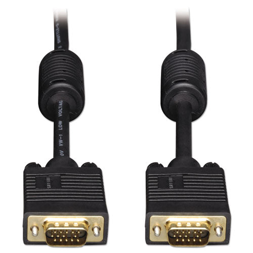 Vga Coaxial High-resolution Monitor Cable With Rgb Coaxial, 50 Ft, Black