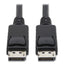 Displayport To Displayport Cable 4k With Latches, 10 Ft, Black