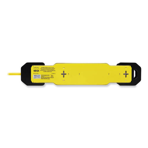 Power It! Safety Power Strip With Gfci Plug, 6 Outlets, 9 Ft Cord, Yellow/black