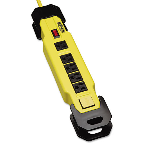 Power It! Safety Power Strip With Gfci Plug, 6 Outlets, 9 Ft Cord, Yellow/black