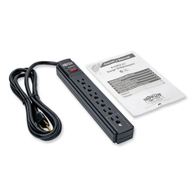 Protect It! Surge Protector, 6 Ac Outlets, 6 Ft Cord, 790 J, Black