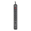 Protect It! Surge Protector, 6 Ac Outlets/2 Usb Ports, 6 Ft Cord, 990 J, Black