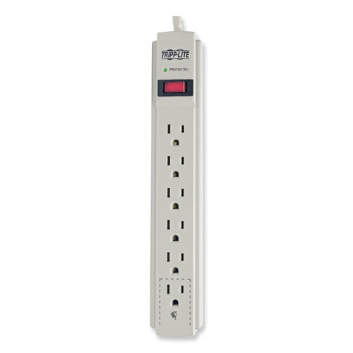 Protect It! Surge Protector, 6 Ac Outlets, 15 Ft Cord, 790 J, Light Gray