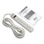 Protect It! Surge Protector, 6 Ac Outlets, 15 Ft Cord, 790 J, Light Gray