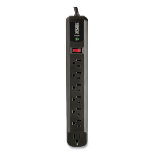 Protect It! Surge Protector, 7 Ac Outlets, 4 Ft Cord, 1,080 J, Black