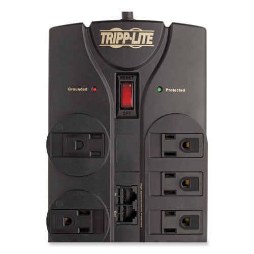 Protect It! Surge Protector, 8 Ac Outlets, 10 Ft Cord, 3,240 J, Black