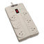 Protect It! Surge Protector, 8 Ac Outlets, 25 Ft Cord, 1,440 J, Light Gray