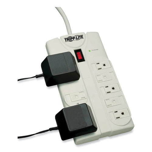 Protect It! Surge Protector, 8 Ac Outlets, 25 Ft Cord, 1,440 J, Light Gray