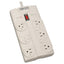 Protect It! Surge Protector, 8 Ac Outlets, 25 Ft Cord, 1,440 J, Light Gray